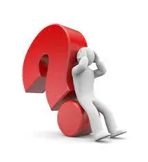 White man leaning in a question mark